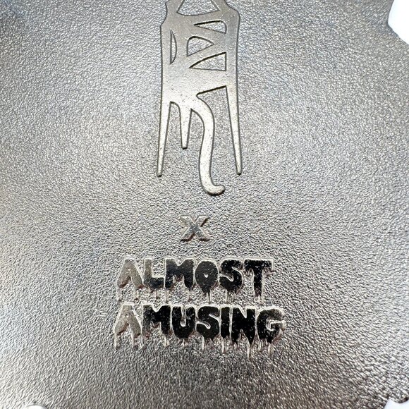 Almost Amusing x Dave Correia Large Enamel Pin Pink Bloody Tiger Rare - Picture 10 of 13